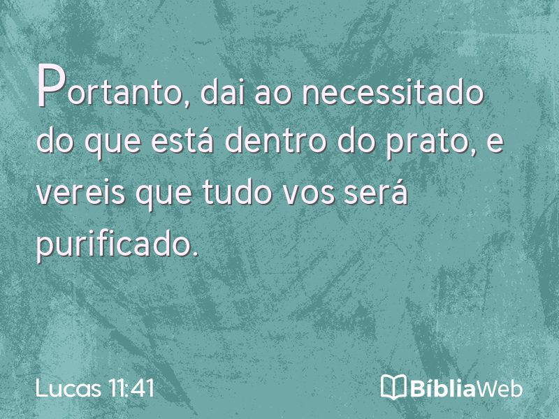 Lucas 11:41 em imagem para compartilhar