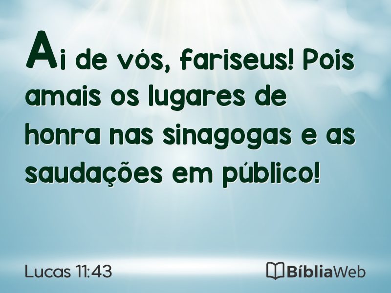 Lucas 11:43 em imagem para compartilhar