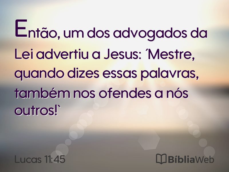 Lucas 11:45 em imagem para compartilhar