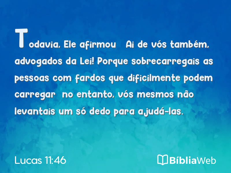 Lucas 11:46 em imagem para compartilhar