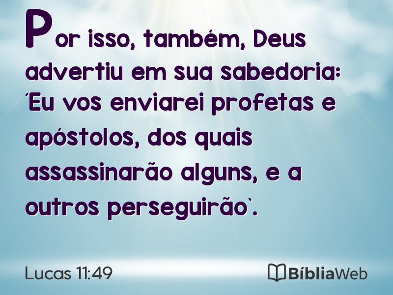 Lucas 11:49 em imagem para compartilhar