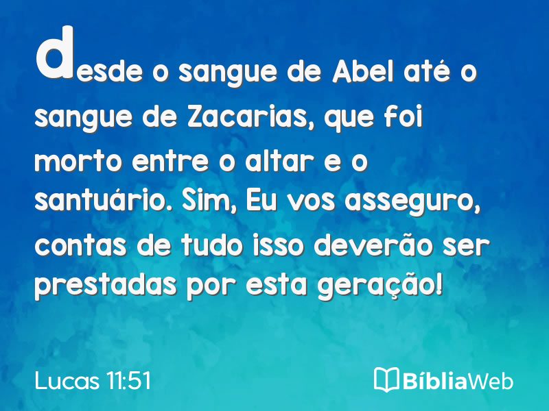 Lucas 11:51 em imagem para compartilhar