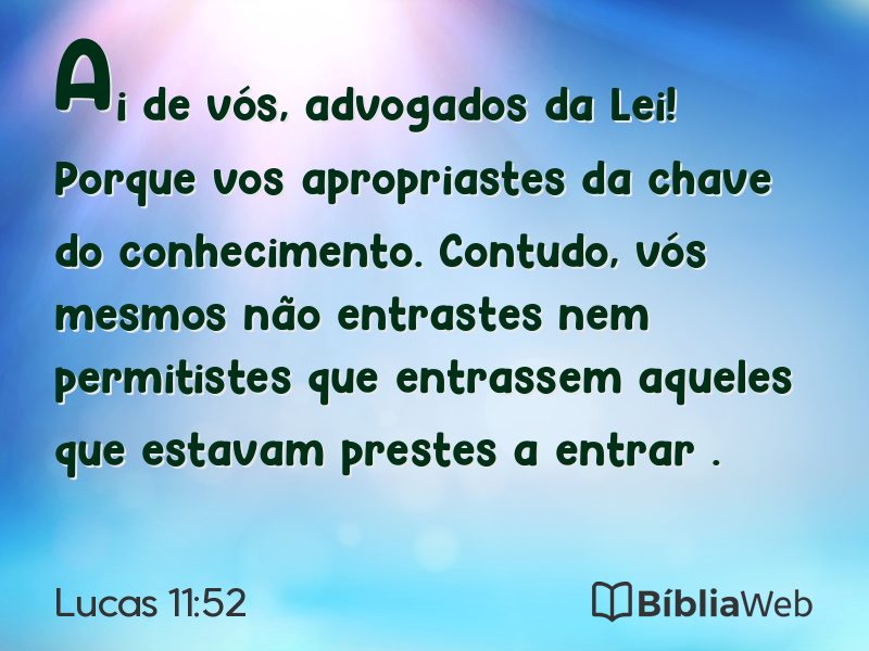 Lucas 11:52 em imagem para compartilhar