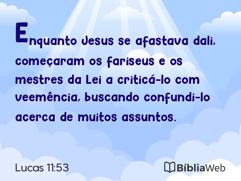 Lucas 11:53 em imagem para compartilhar