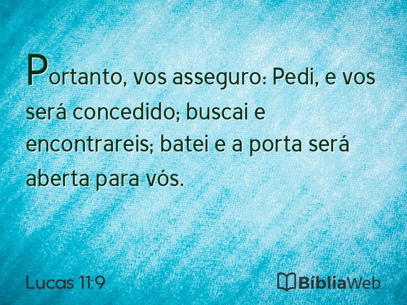 Lucas 11:9 em imagem para compartilhar
