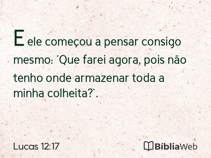 Lucas 12:17 em imagem para compartilhar