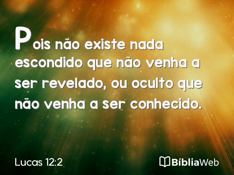 Lucas 12:2 em imagem para compartilhar