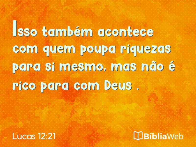 Lucas 12:21 em imagem para compartilhar