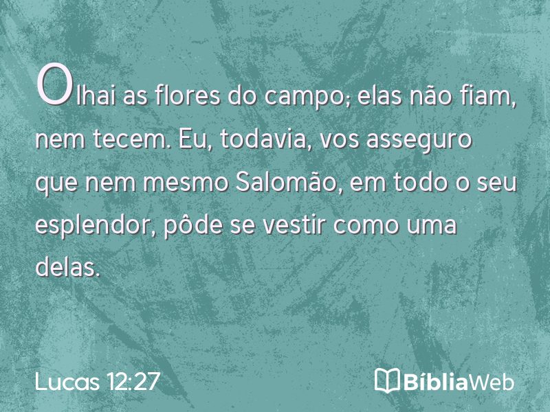 Lucas 12:27 em imagem para compartilhar