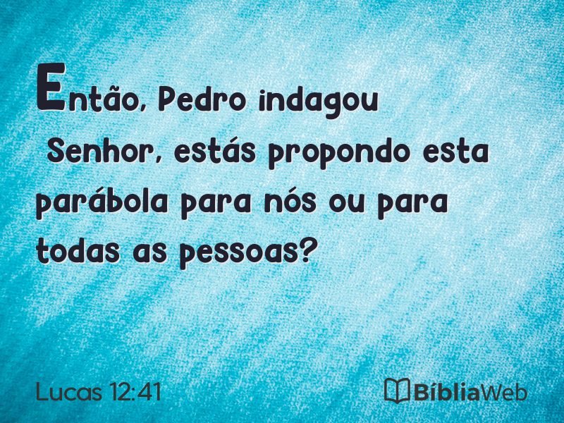 Lucas 12:41 em imagem para compartilhar