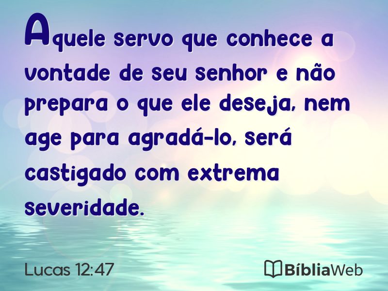 Lucas 12:47 em imagem para compartilhar