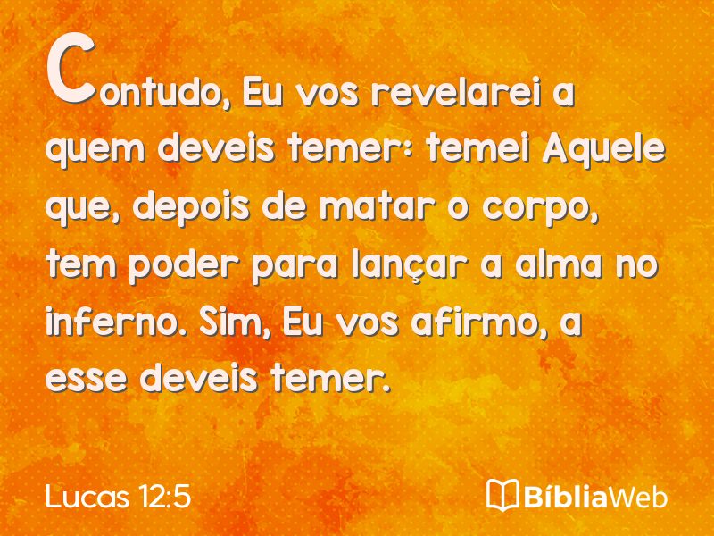 Lucas 12:5 em imagem para compartilhar