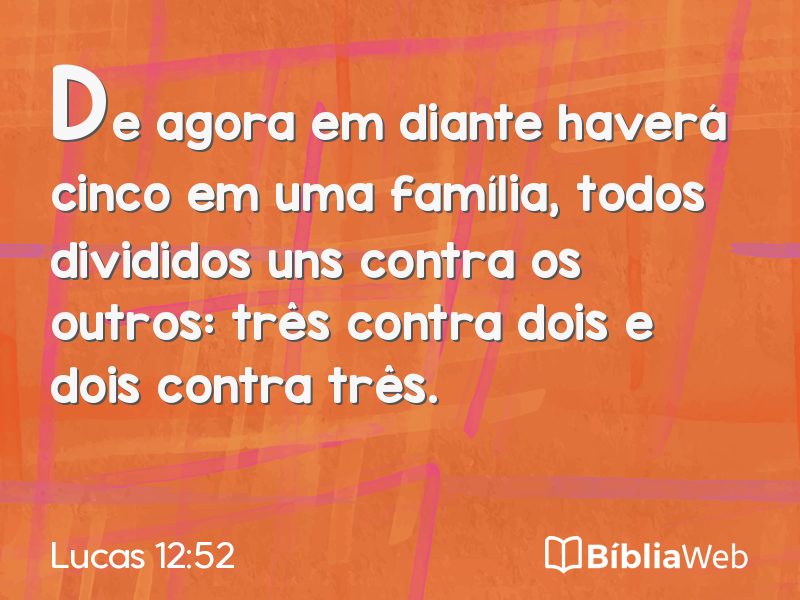 Lucas 12:52 em imagem para compartilhar