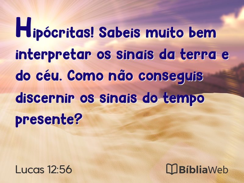 Lucas 12:56 em imagem para compartilhar