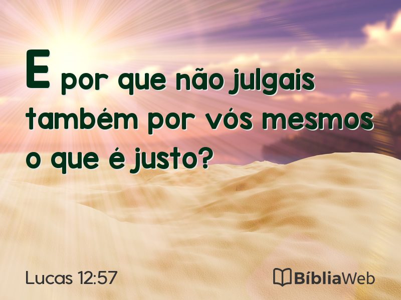Lucas 12:57 em imagem para compartilhar