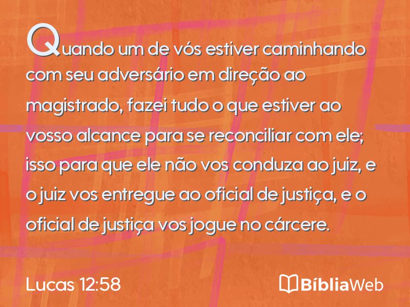 Lucas 12:58 em imagem para compartilhar