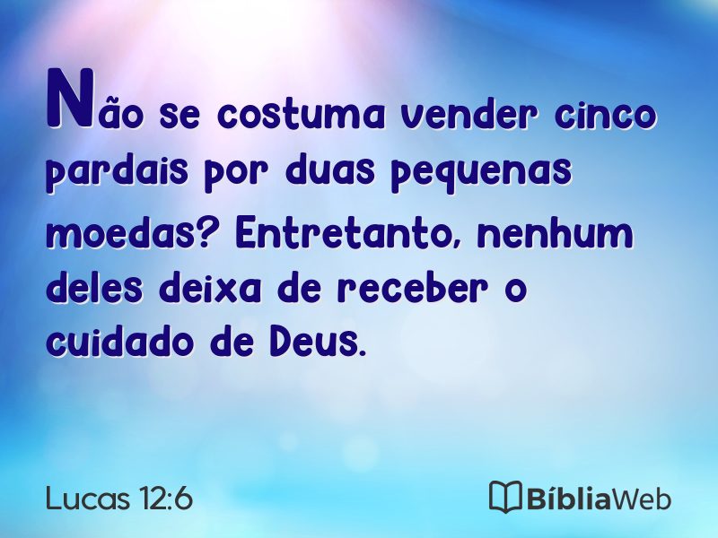 Lucas 12:6 em imagem para compartilhar