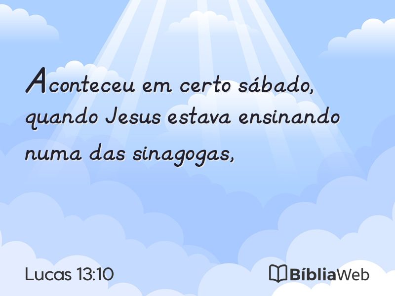 Lucas 13:10 em imagem para compartilhar