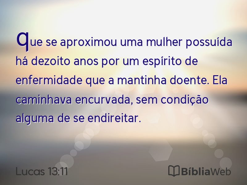 Lucas 13:11 em imagem para compartilhar