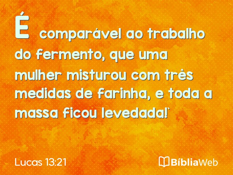 Lucas 13:21 em imagem para compartilhar