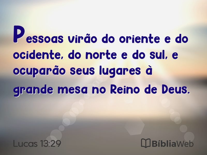 Lucas 13:29 em imagem para compartilhar
