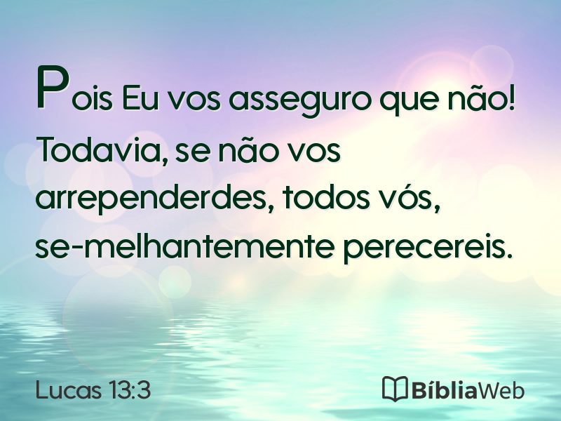 Lucas 13:3 em imagem para compartilhar