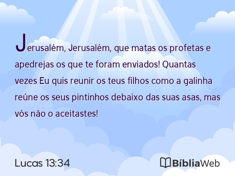Lucas 13:34 em imagem para compartilhar