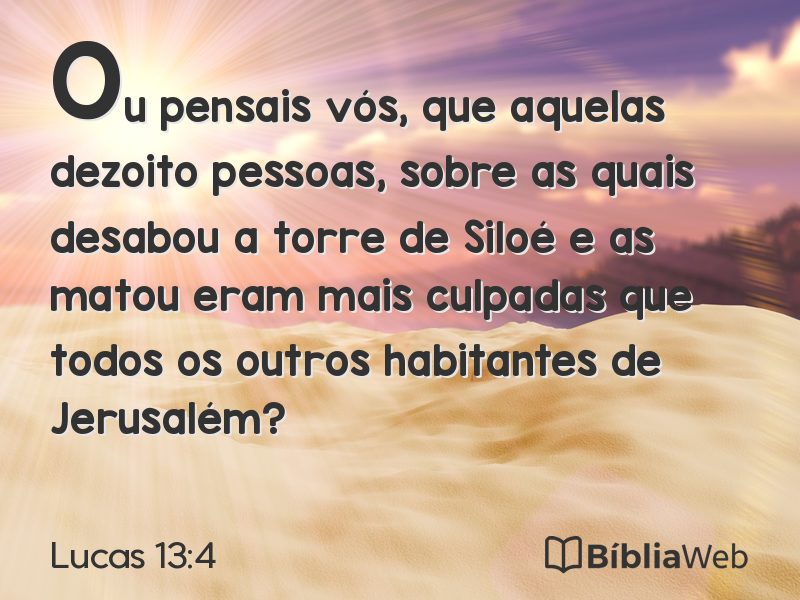Lucas 13:4 em imagem para compartilhar
