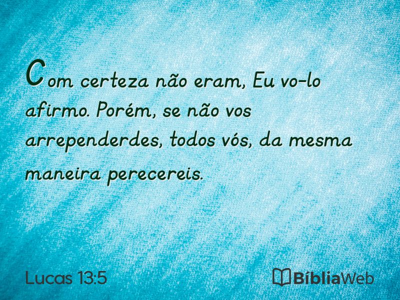 Lucas 13:5 em imagem para compartilhar