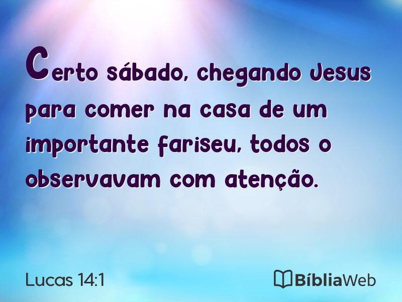 Lucas 14:1 em imagem para compartilhar