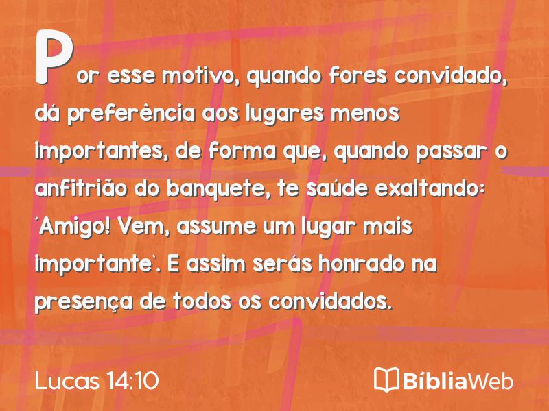 Lucas 14:10 em imagem para compartilhar
