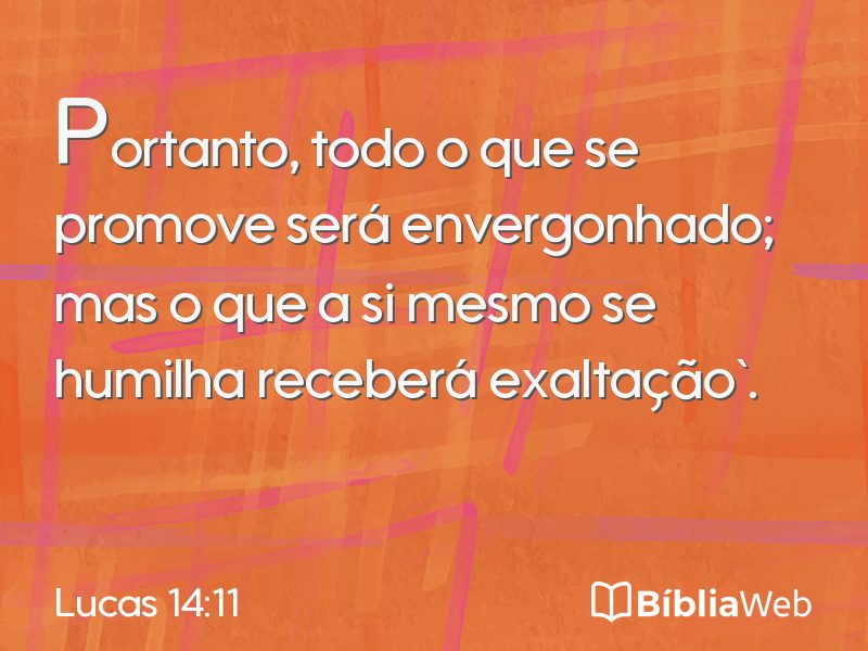 Lucas 14:11 em imagem para compartilhar