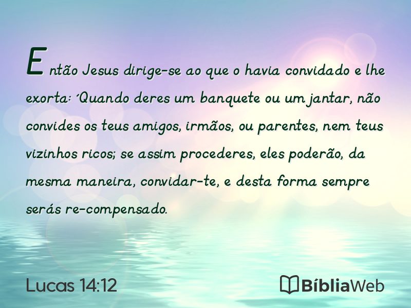 Lucas 14:12 em imagem para compartilhar