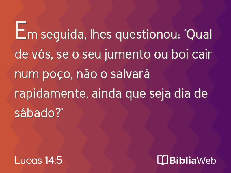 Lucas 14:5 em imagem para compartilhar