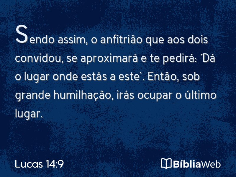 Lucas 14:9 em imagem para compartilhar