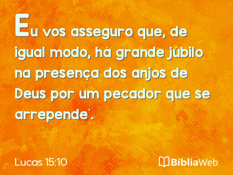 Lucas 15:10 em imagem para compartilhar