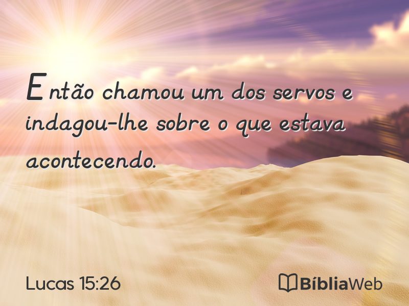 Lucas 15:26 em imagem para compartilhar