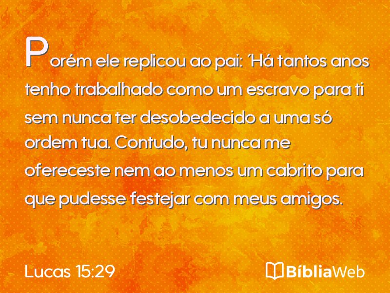 Lucas 15:29 em imagem para compartilhar