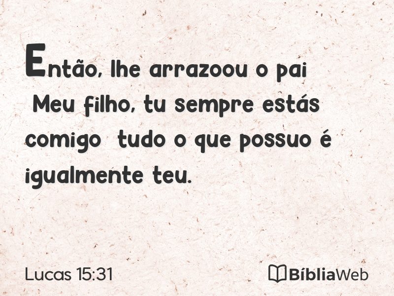 Lucas 15:31 em imagem para compartilhar