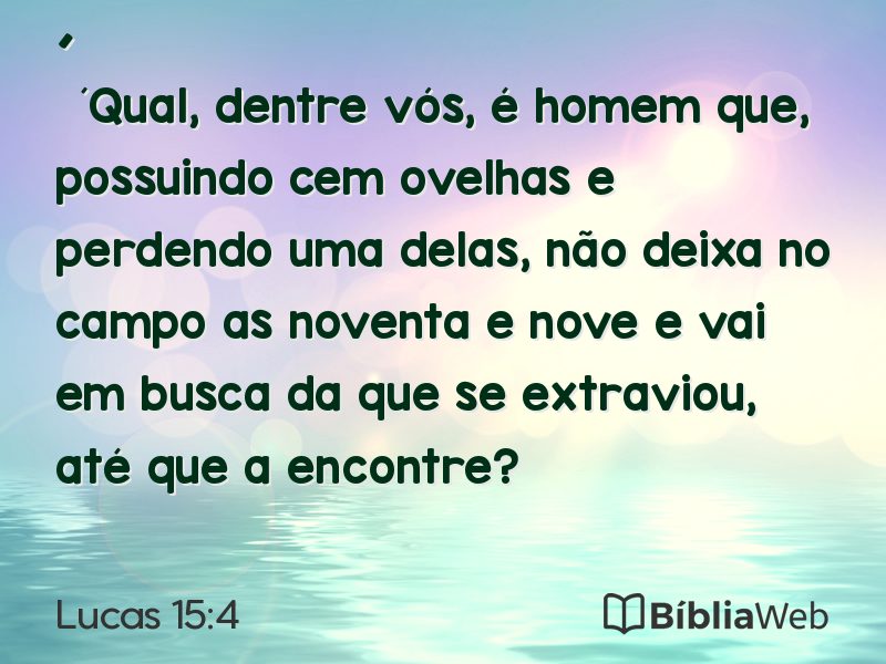Lucas 15:4 em imagem para compartilhar