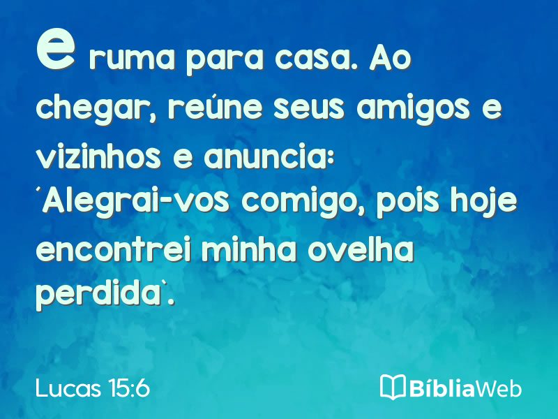 Lucas 15:6 em imagem para compartilhar