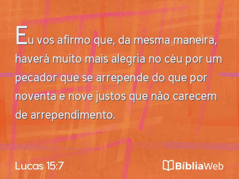 Lucas 15:7 em imagem para compartilhar