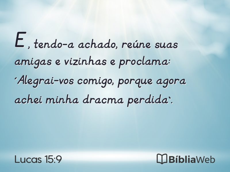 Lucas 15:9 em imagem para compartilhar