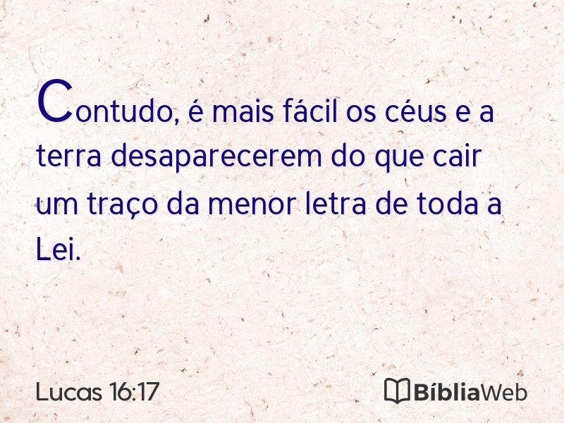 Lucas 16:17 em imagem para compartilhar