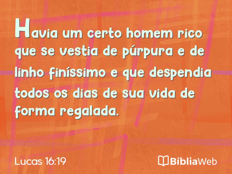 Lucas 16:19 em imagem para compartilhar