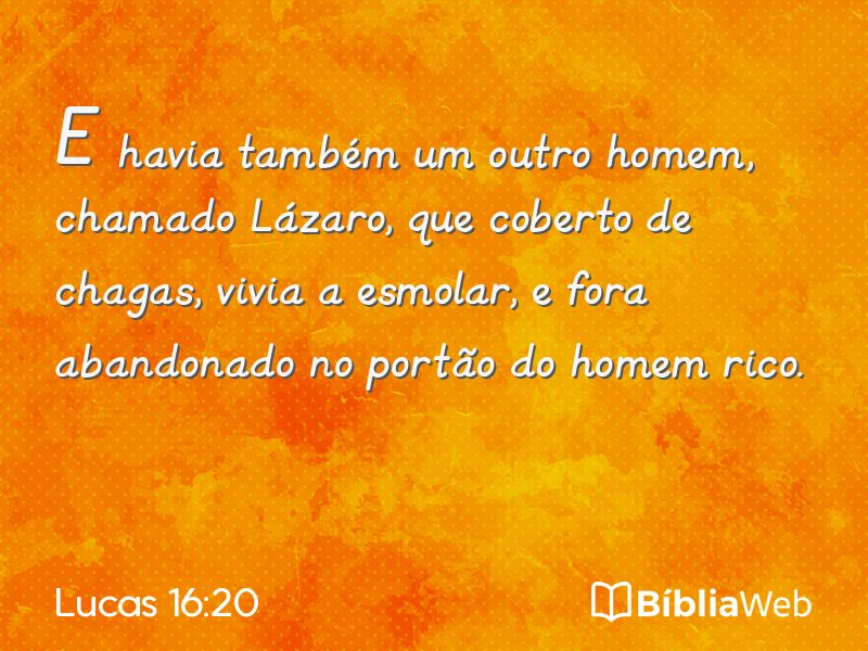 Lucas 16:20 em imagem para compartilhar