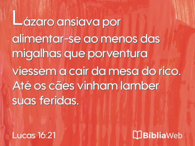 Lucas 16:21 em imagem para compartilhar