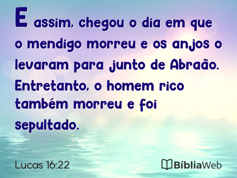 Lucas 16:22 em imagem para compartilhar