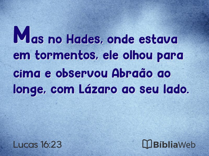 Lucas 16:23 em imagem para compartilhar