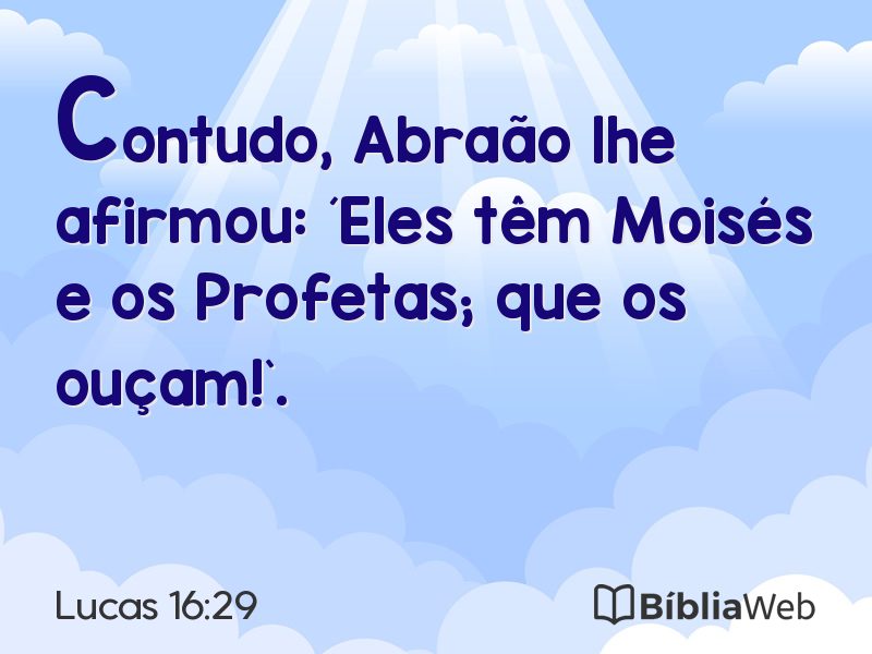 Lucas 16:29 em imagem para compartilhar